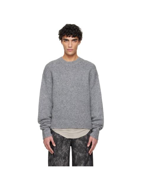 HELIOT EMIL™ Gray Roan Alpaca Knit Sweater