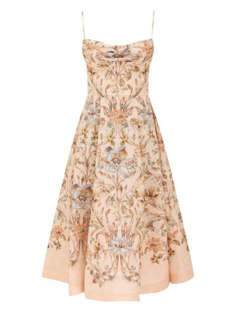 Zimmermann ASCENT TUCK MIDI DRESS