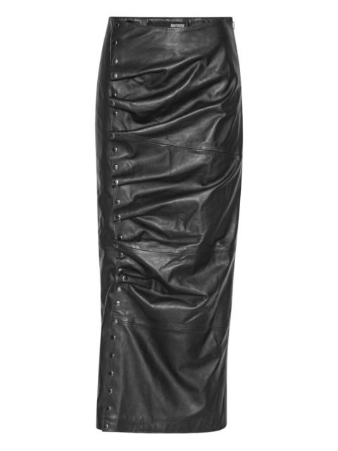 ROTATE leather maxi skirt