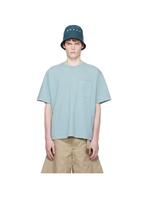 Marni Blue Cotton 'Marni Patches' T-shirt