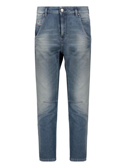 Diesel washed effect five-pocket jeans