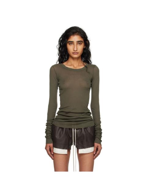 Rick Owens Khaki Concordians Mini Rib LS T-shirt