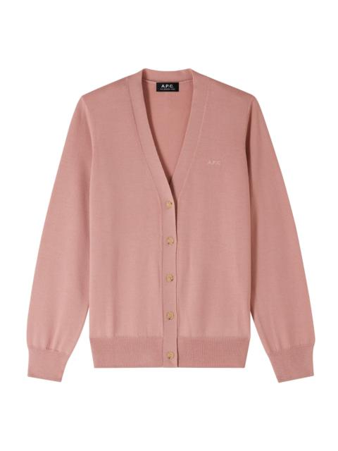 A.P.C. SALOMÉ LOGO CARDIGAN