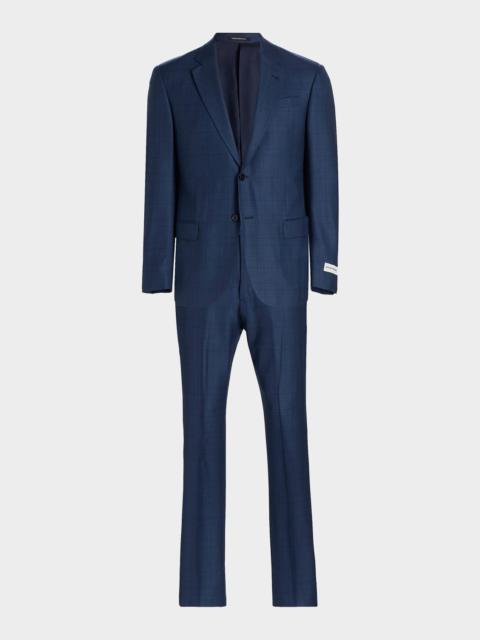 EMPORIO ARMANI Check Wool-Silk Suit