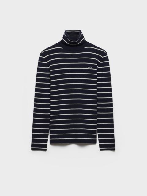 Prada Striped wool turtleneck sweater
