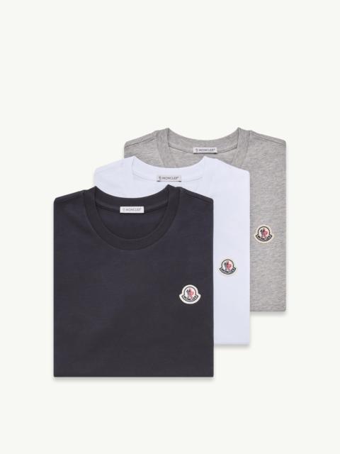 Moncler Logo Patch Cotton T-Shirt (Pack of Three)