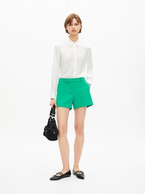 The Kooples GREEN CRÊPE SUIT SHORTS