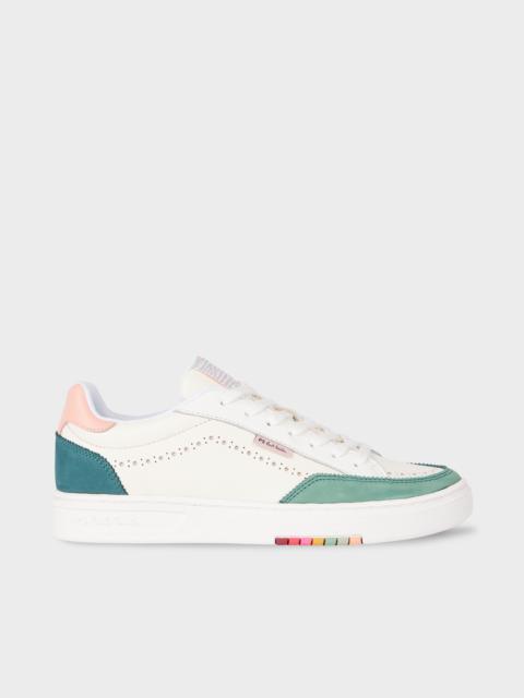 Paul Smith Women's White and Petrol 'Hillstar' Trainers