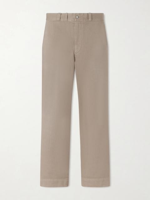 A.PRESSE Wide-Leg Cotton-Twill Trousers
