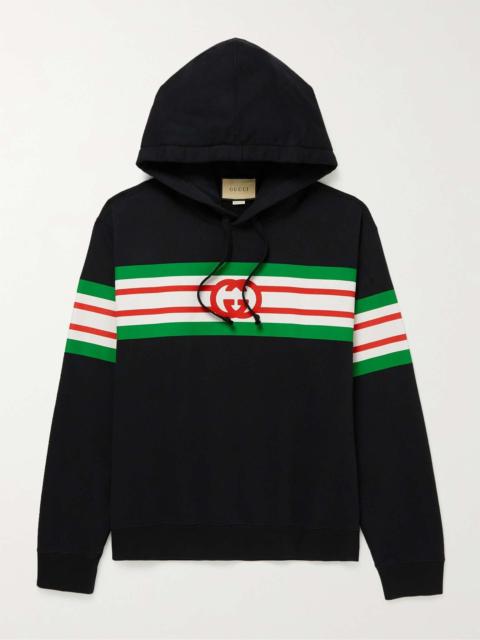 GUCCI Logo-Print Cotton-Jersey Hoodie