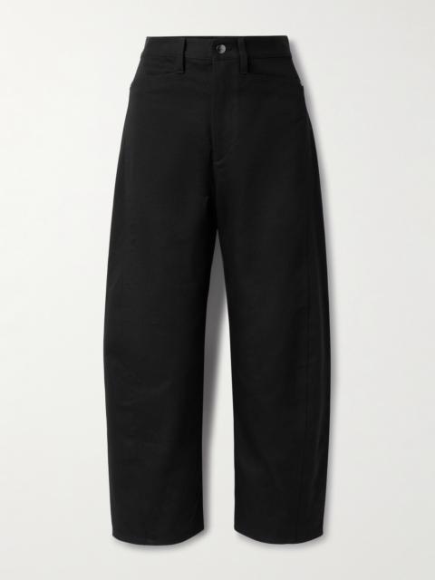 MARIA McMANUS Bow High-rise Barrel-leg Organic Jeans
