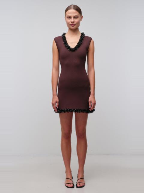 SIMKHAI Suki Embellished Mini Dress brown