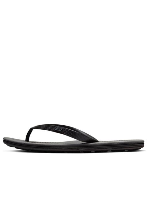 Nike Solarsoft Thong Black Gray Slippers 488160-090