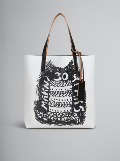 TWO TONE TRIBECA TOTE WITH MARNI 30TH ANNIVERSARY PRINT