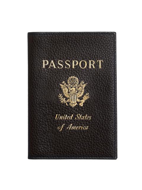 Le Foulonné Passport cover Black - Leather