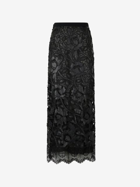 Roberto Cavalli Long Skirt With All-Over Floral Pattern