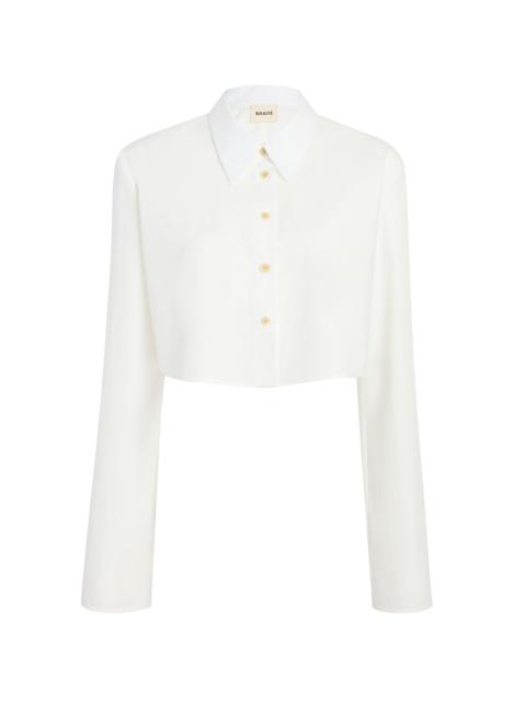 KHAITE Women's Fritz Cotton Boxy Shirt - Chalk