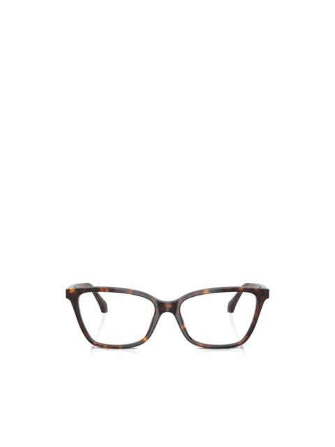 VERSACE tortoiseshell-effect rectangle-frame glasses
