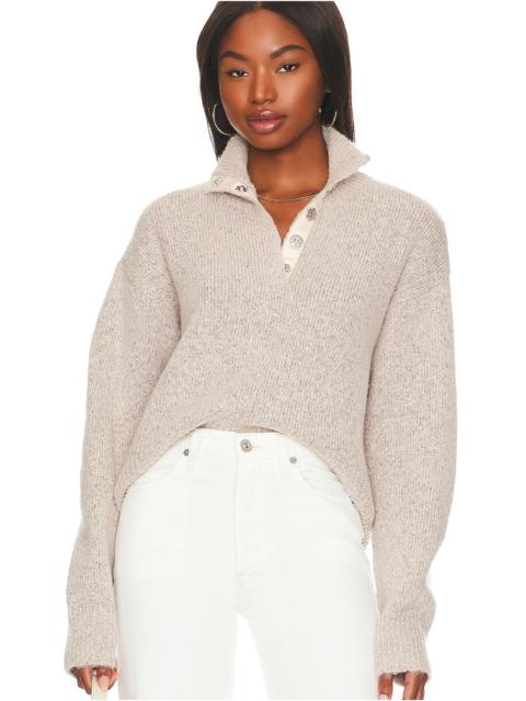 525 america Boxy Snap Front Henley