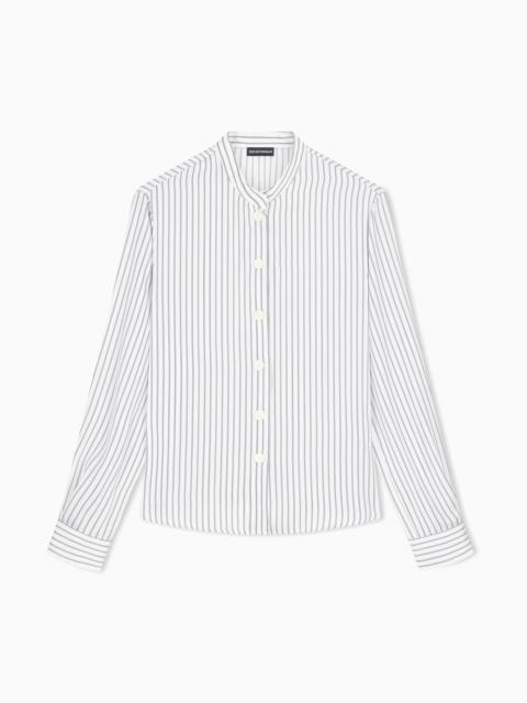 EMPORIO ARMANI STRIPED JACQUARD SHIRT