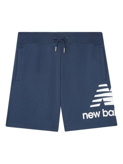 New Balance New Balance Logo Print Athletic Shorts 'Blue White' AMS01512-NGO