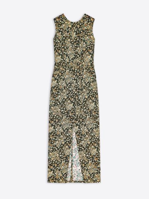Dries Van Noten LONG SLITTED FLORAL DRESS
