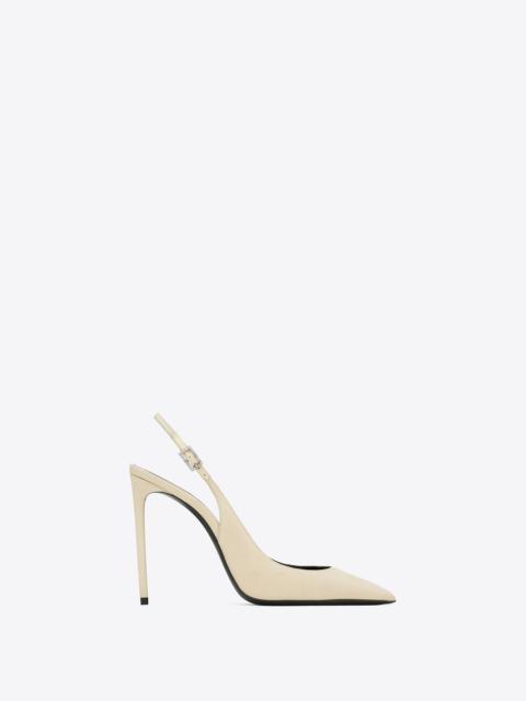 SAINT LAURENT zoe slingback pumps in crepe de chine