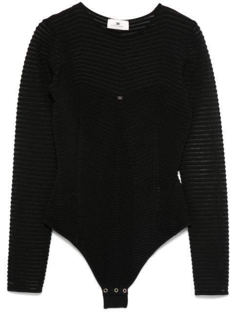 ELISABETTA FRANCHI herringbone-pattern bodysuit