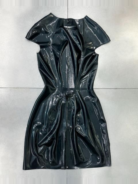 POSTER GIRL BLACK LATEX MINI DRESS