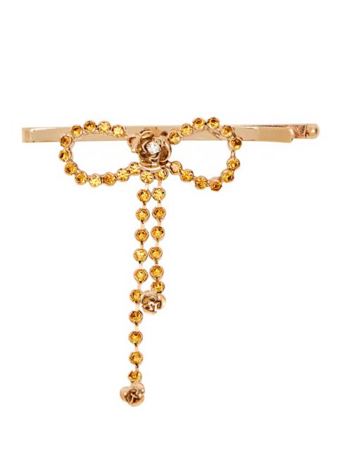 Rosantica Crystal-embellished bow Hair Slide
