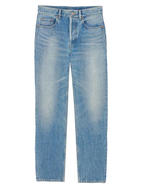 SAINT LAURENT Men's Mick Long Jeans in Denim - Indigo Ocean