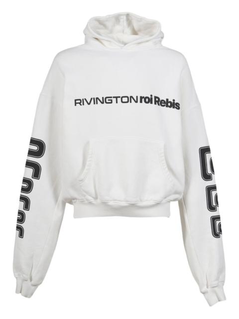 RRR123 logo-print hoodie