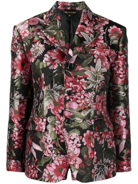 Comme Des Garçons single-breasted floral-print blazer