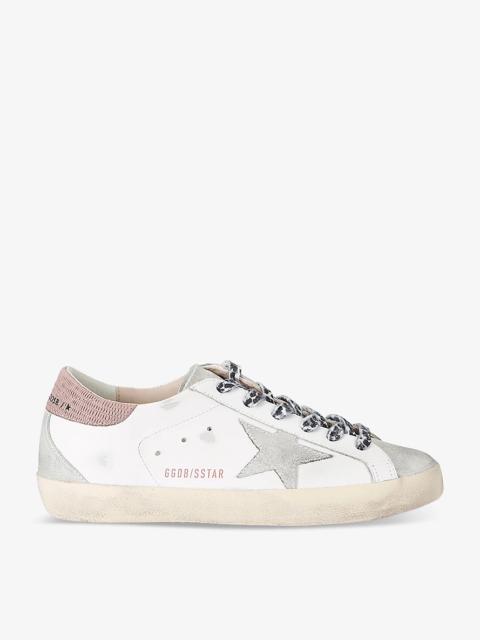 Women's Superstar 11868 star-embroidered leather low-top trainers