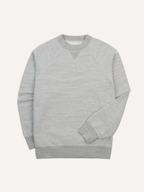 Drake's Grey Melange Cotton Sweatshirt