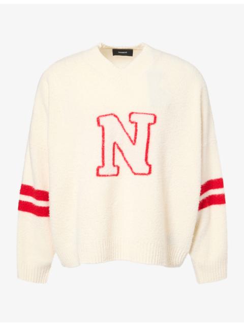 NAHMIAS Collegiate Oversized Brushed-Wool Jumper