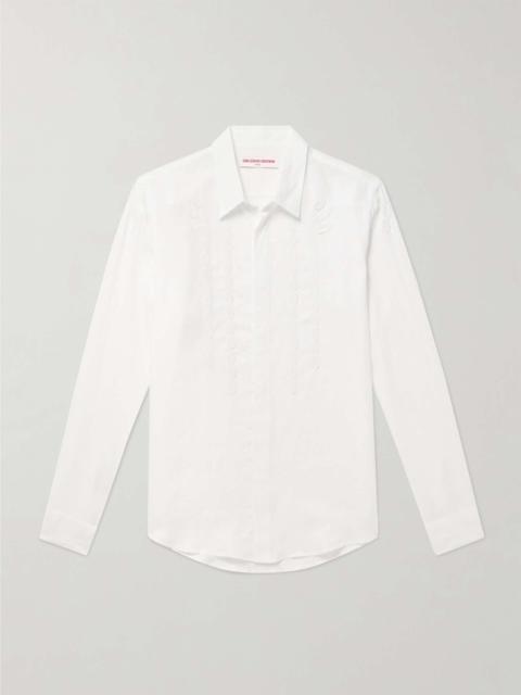 ORLEBAR BROWN Giles Appliquéd Linen Shirt