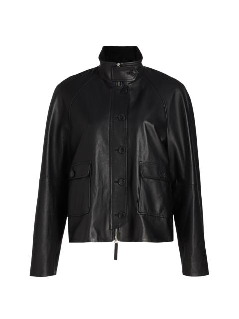 Proenza Schouler Women's Gio Stand Collar Leather Jacket - Black