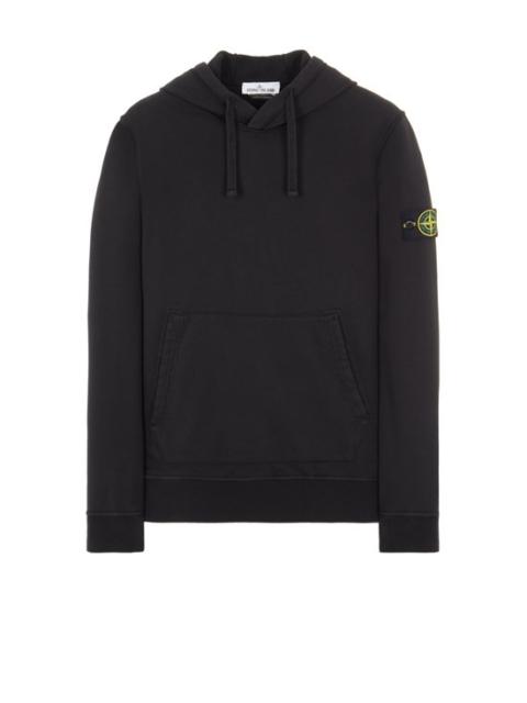 Stone Island 64151 GARMENT-DYED_COTTON FLEECE  BLACK