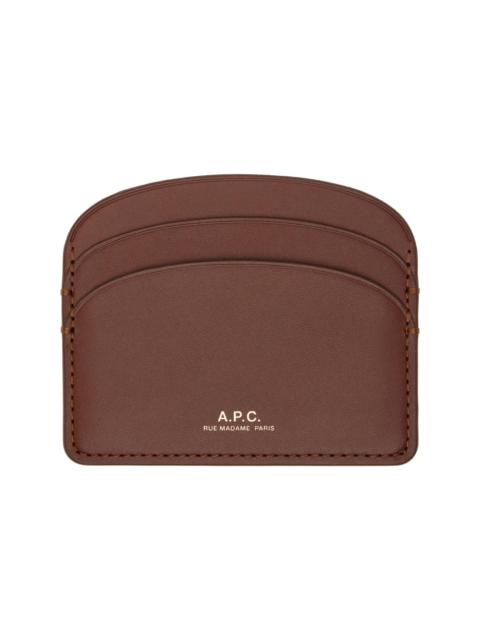 A.P.C. Brown Demi-Lune Card Holder