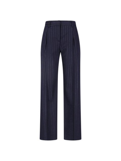 LARDINI pinstripe-pattern pleated trousers