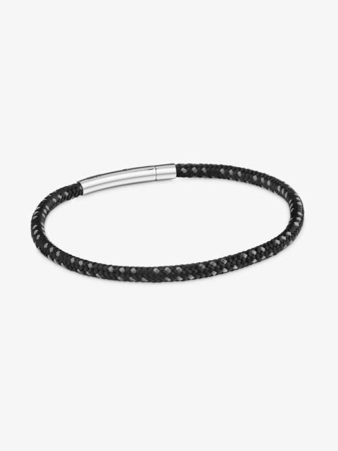 TOUS Bracelet with black cord and steel TOUS Basics