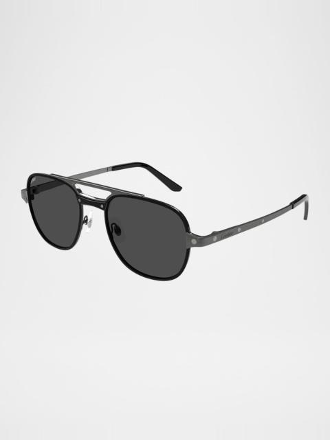 Cartier Men's CT0477SM Metal Aviator Sunglasses