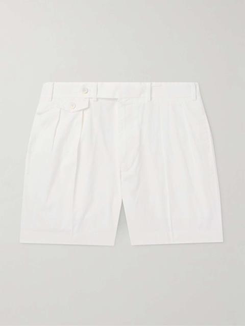 Ralph Lauren Straight-Leg Pleated Cotton-Twill Shorts
