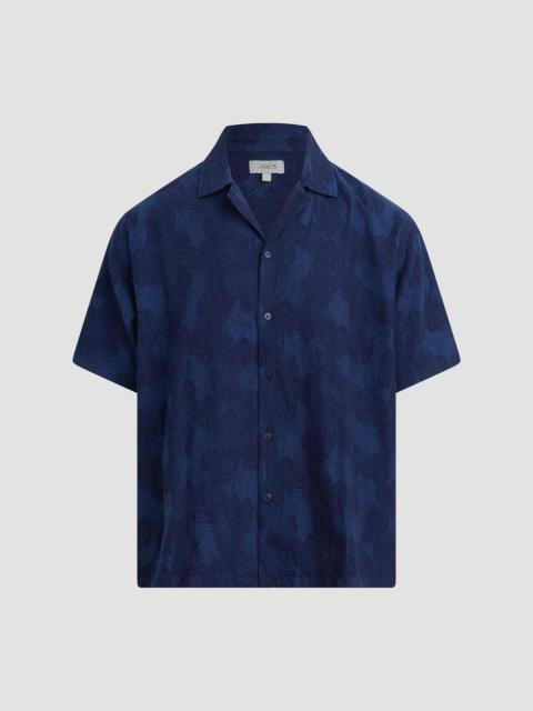 Joe's Jeans Men's Cabana Printed Cotton-Linen Camp Shirt - Dark Indigo