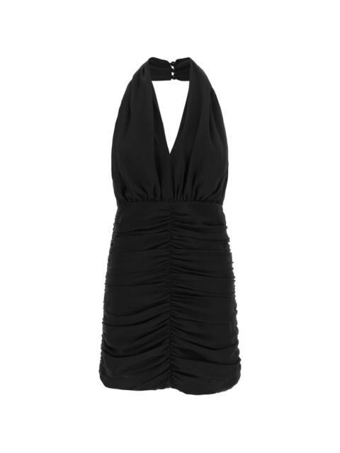 ROTATE Ruched sequin-embellished ruffled mini dress