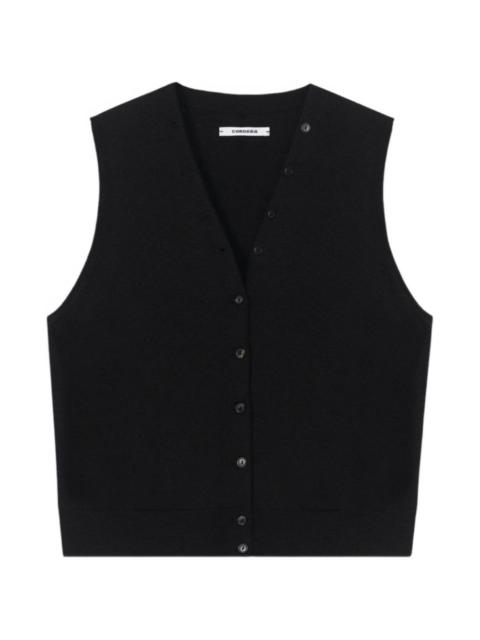 CORDERA button-up knitted waistcoat
