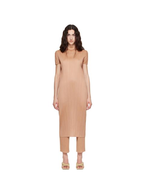 Pleats Please Issey Miyake Pink Monthly Colors June Midi Dress