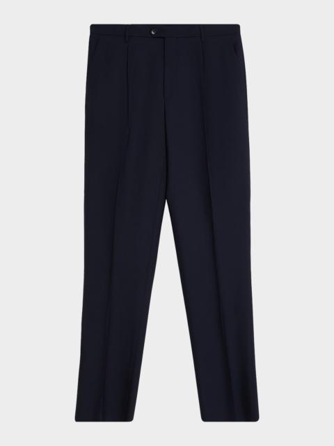 Etro Men's Wool Straight-Leg Pleated Trousers