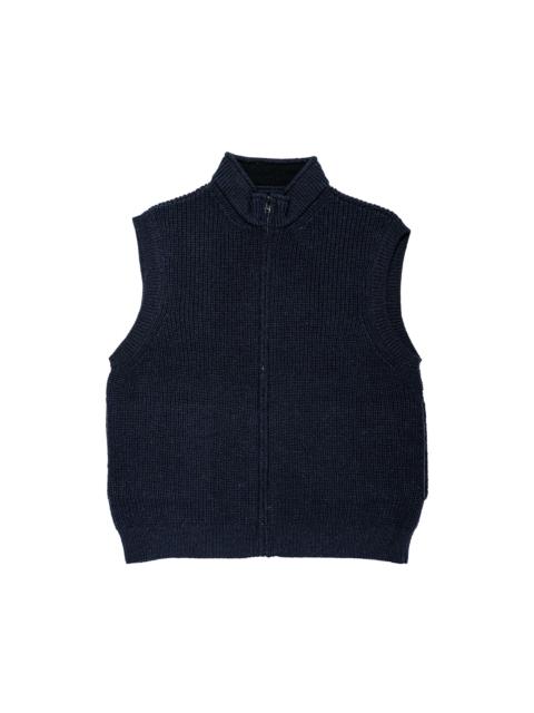 MARGARET HOWELL MHL Zip Gilet Dry Merino Navy